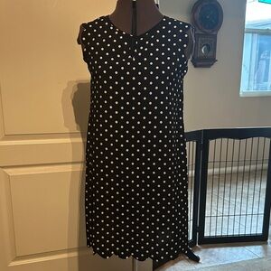 SHEIN Black Mini Dress with White Dots